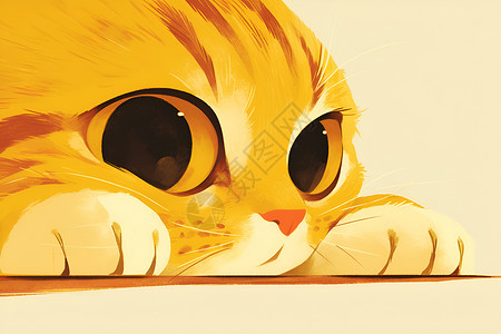睡在书籍上猫橙色猫咪睡在桌子上插画