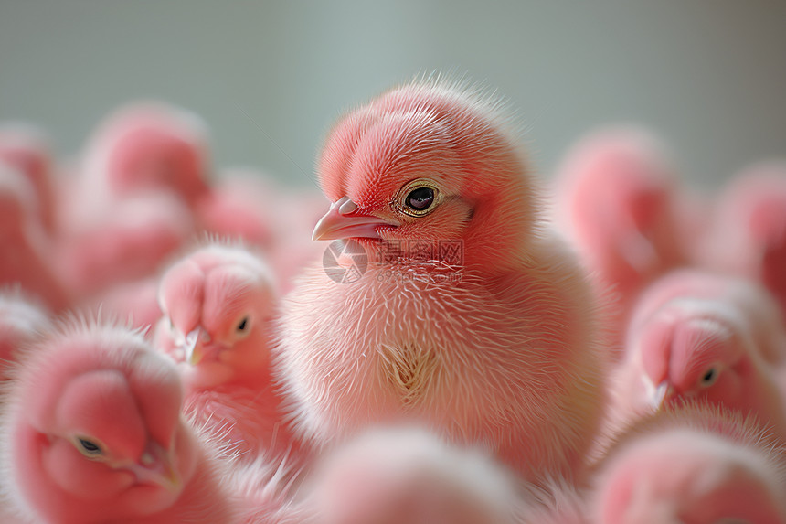 可爱的粉色小鸡图片