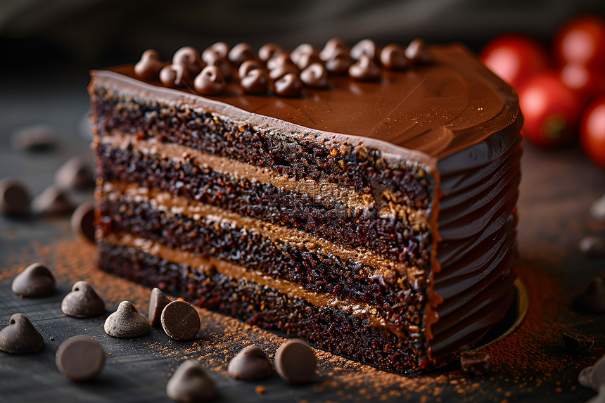 浓郁的巧克力蛋糕图片