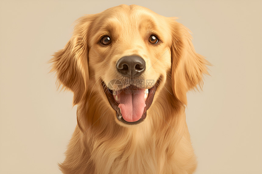 快乐狗狗的自然笑容图片