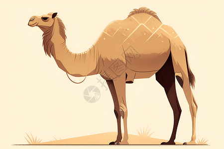 大漠骆驼大漠的骆驼插画插画