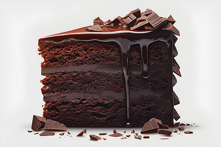 一块巧克力蛋糕插画