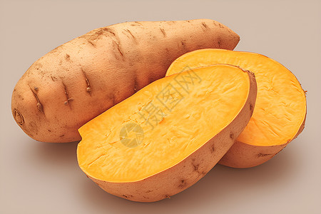 香甜玉米粒美味红薯粗粮插画