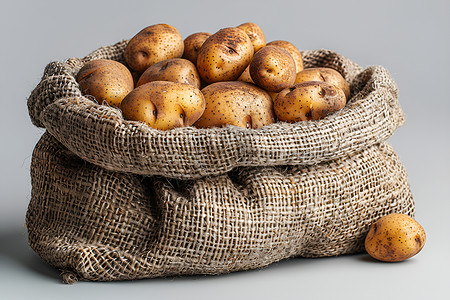 乡村风情的土豆袋背景图片