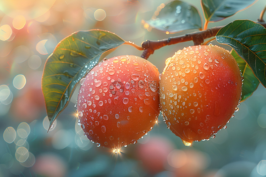雨中的芒果图片