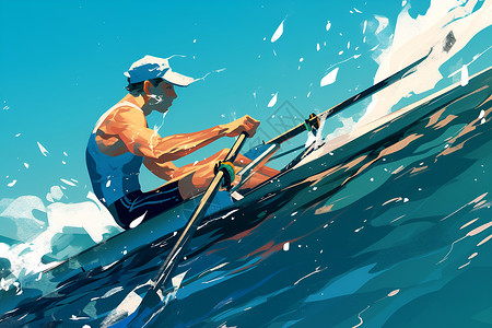 激情划船手比赛划桨手高清图片