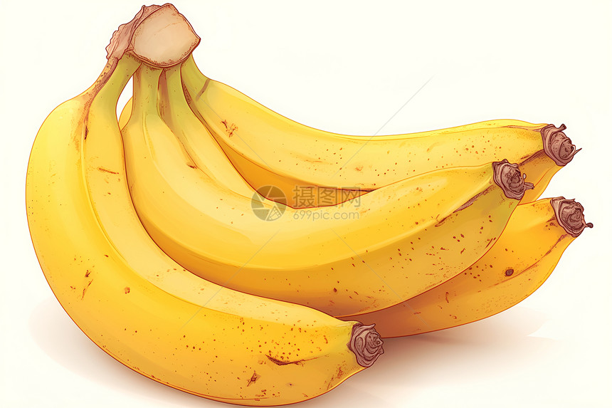 三根成熟的香蕉图片