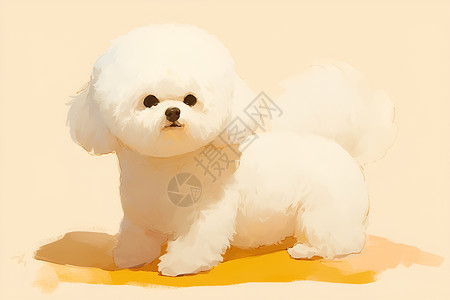 白色的小狗白色熊素材高清图片