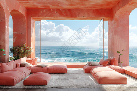 温馨海景度假公寓背景图片