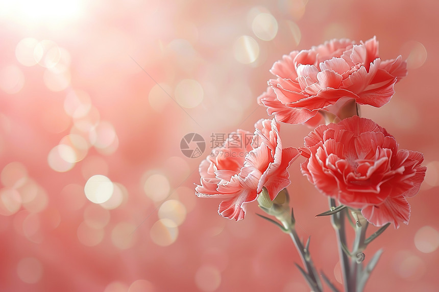 粉红色的康乃馨图片