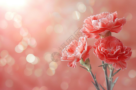 康乃馨花朵元素粉红色的康乃馨背景