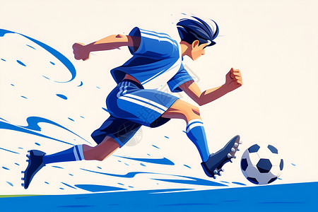 足球运动员插画背景图片