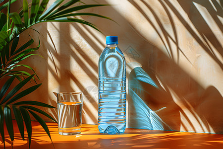 瓶子人名桌子上的水瓶背景