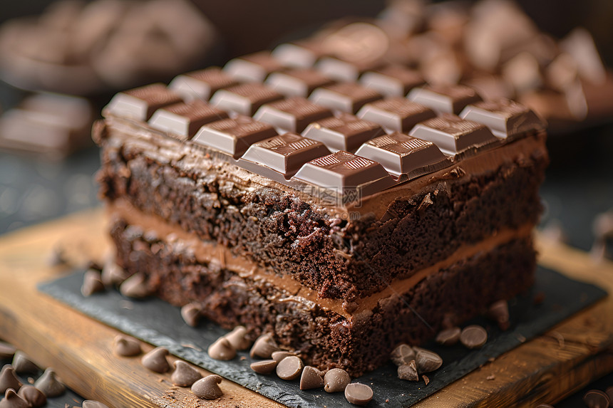 巧克力蛋糕美食图片