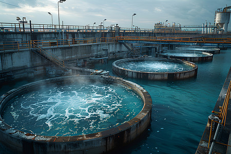 污水画册污水处理池背景