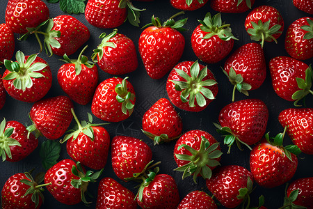 鲜红草莓鲜红多汁的草莓背景