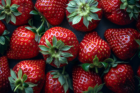 鲜艳的草莓鲜艳多汁的草莓背景