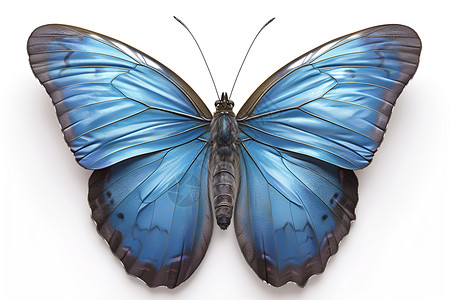 蓝色蝴蝶插图高清图片
