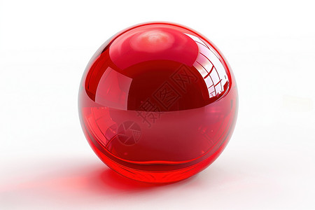 红色球体与白色背景背景图片