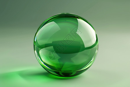 绿色玻璃球上的影子背景图片