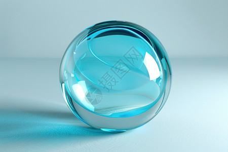 蓝色物品素材蓝色玻璃物品白色底面上有阴影设计图片