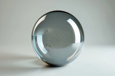 球形光玻璃球上的阴影和光设计图片