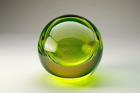 桌上的绿色玻璃球背景图片