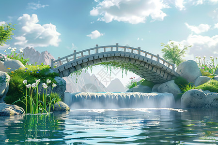 仙境之桥插画