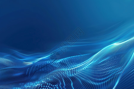科技鲸鱼线条科技未来的蓝色背景插画
