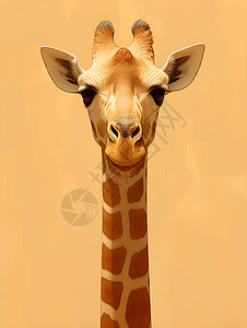 可爱的长颈鹿背景图片