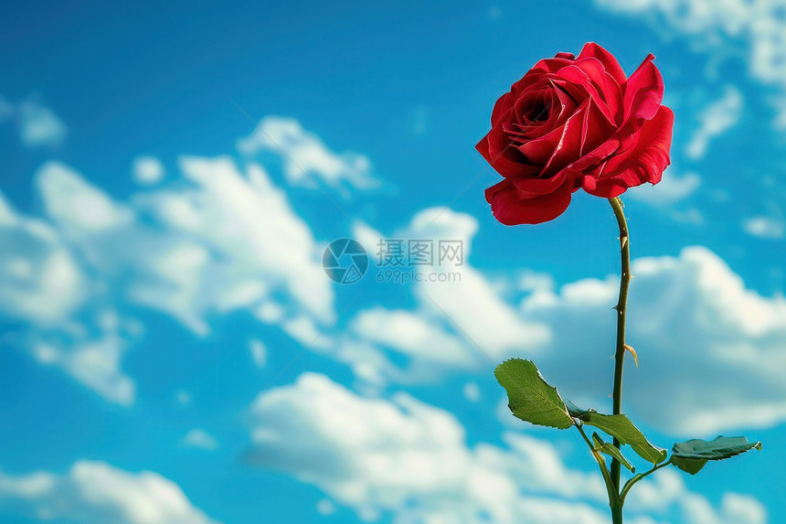 玫瑰红色的花朵图片
