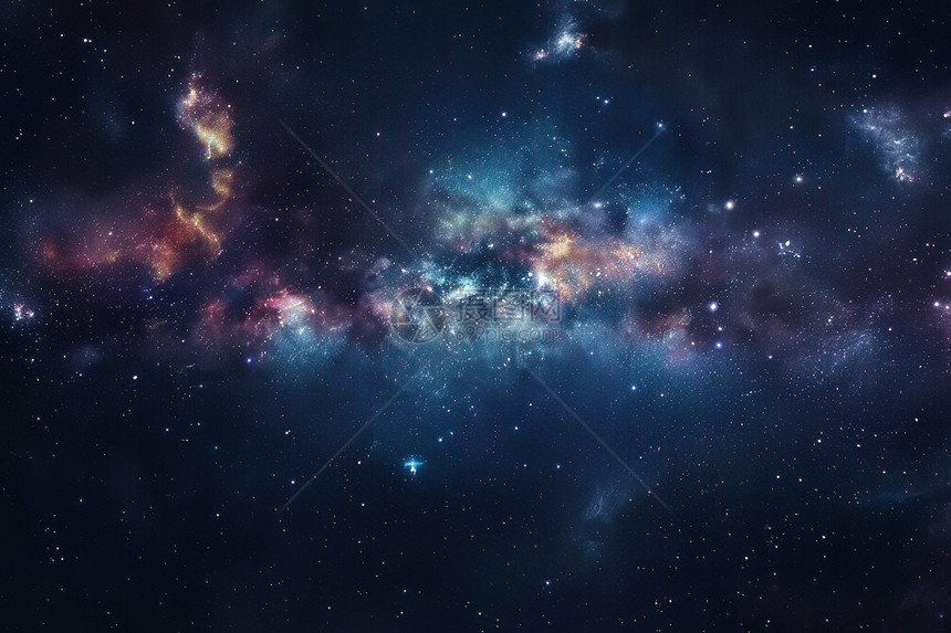 星星成群的太空图片