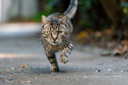 奔跑的小猫飞奔的小猫咪背景