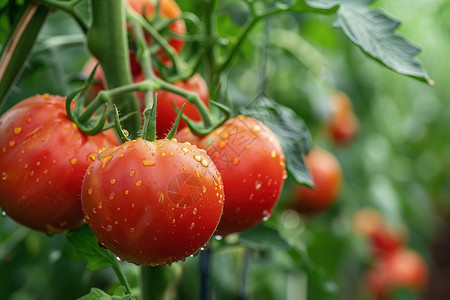 西红柿疙瘩汤种植的西红柿背景