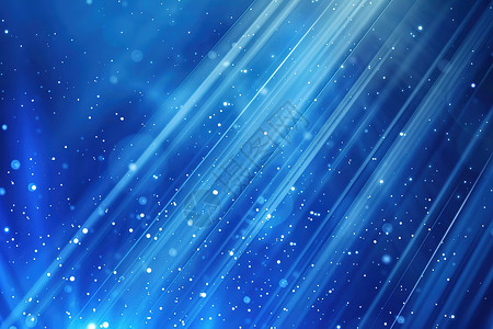 科技粒子线条星星闪烁下蓝色背景插画