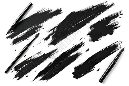 墨刷的艺术黑色墨刷高清图片
