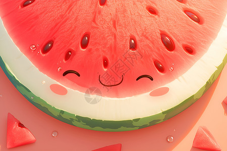 美味水果西瓜美味的西瓜插画