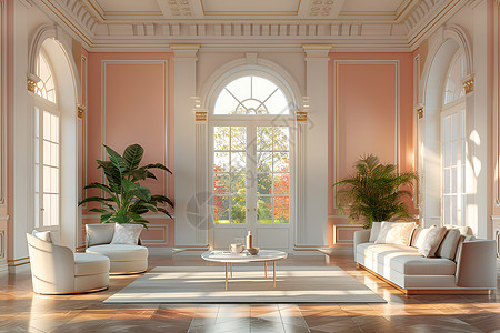客厅宽敞优雅的现代客厅设计图片