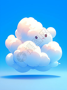 可爱的卡通白云背景图片