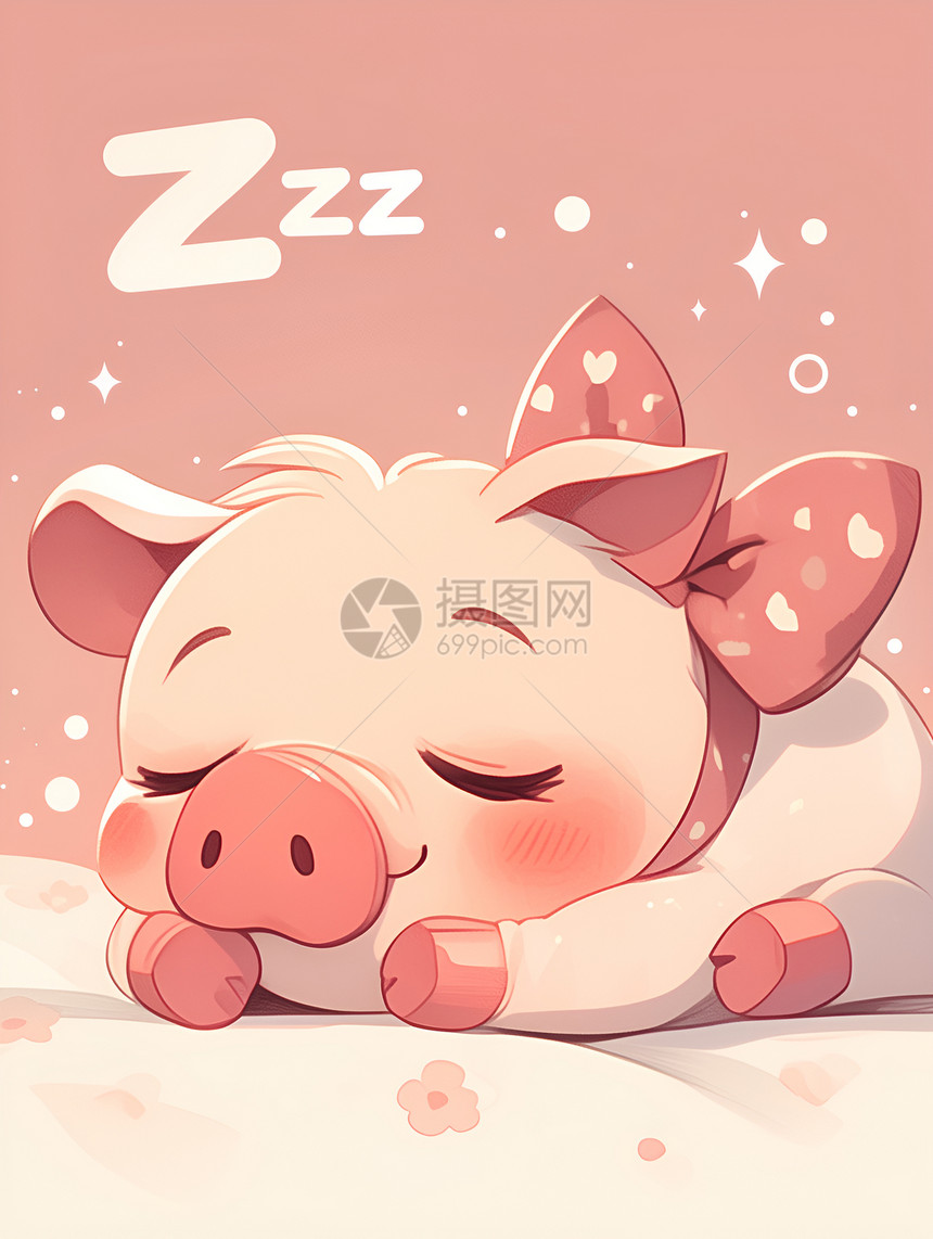 酣睡的小猪图片