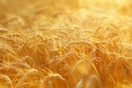 阳光照耀下的麦穗高清图片