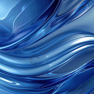 酸性流体蓝色波浪线水滴纹理设计图片