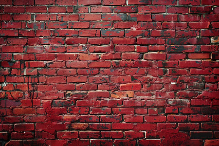 红色砖墙红色的墙壁建筑物插画