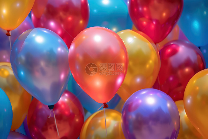 彩色的漂浮物气球图片