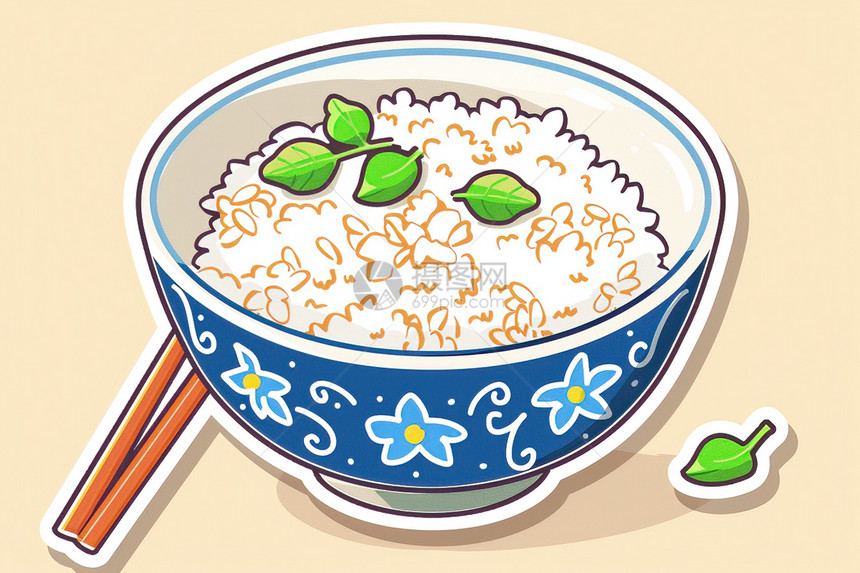 一碗健康的米饭图片