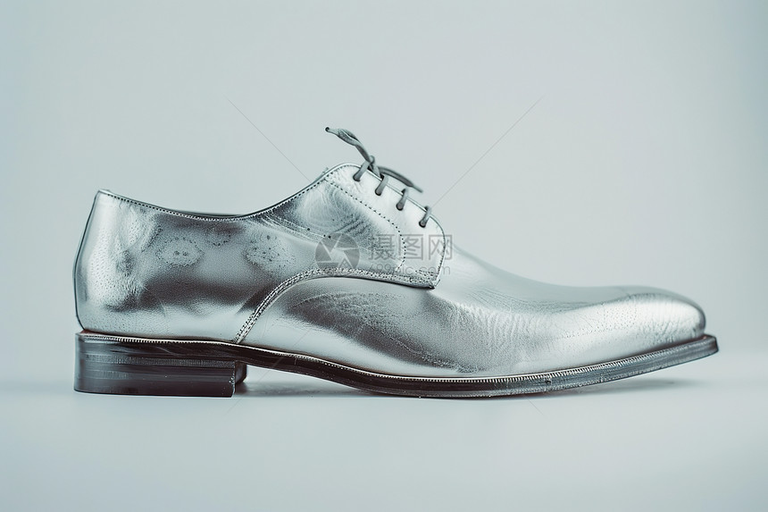 美观的银色鞋子图片