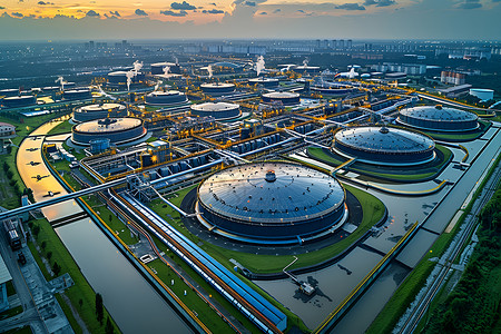 生物气体发电厂建筑高清图片