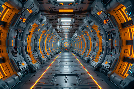 紫之隧道素材未来科技之旅插画