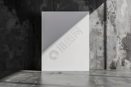 白色物体混凝土墙前的白色盒子设计图片