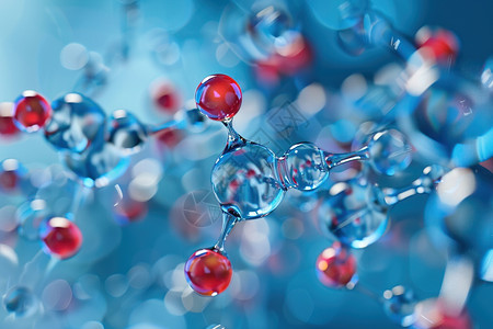 微观分子结构背景图片